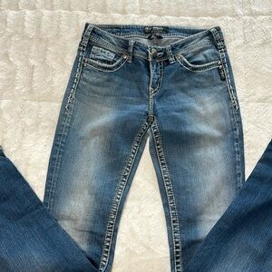 Silver baby boot jeans